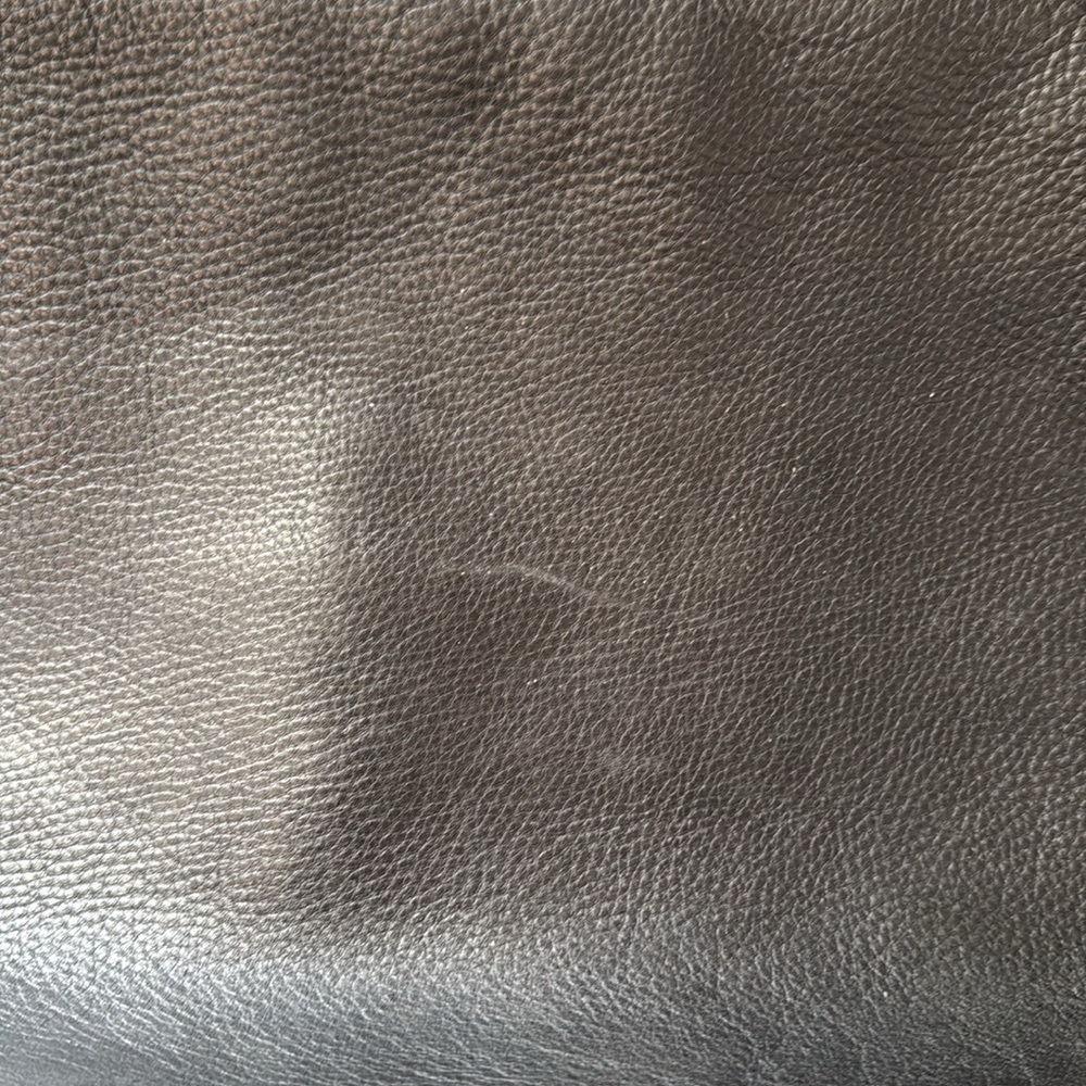 Black pebbled leather quality classic timeless tote bag work bag Libaire - Picture 8 of 11
